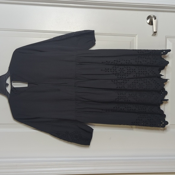 Johnny Was Merla Dress Black Cotton Embroidered Floral NWT XS - Picture 9 of 15